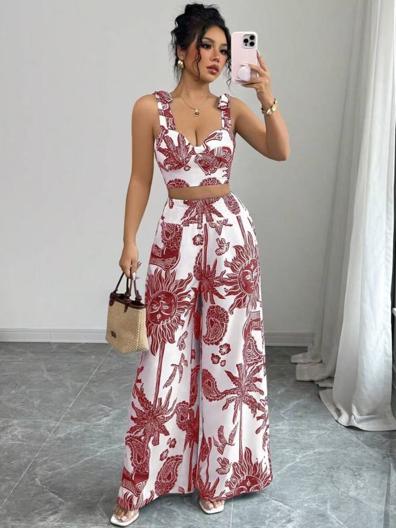 La Colección de Cynthia: Mono Sexy con Escote en V y Pierna Ancha