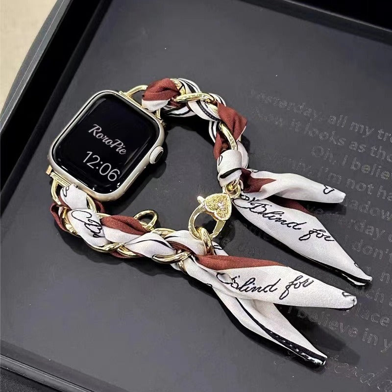 Colección de Cynthia: Pañuelo + Cadena Metálica para Mujer